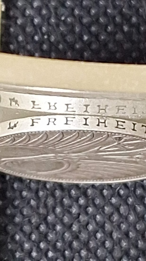  Silber, Fehlprägung BRD 5 DM, J. 387, Kursmünze 1960 G: FRFHEIT in der Randschrift statt FREIHEIT   