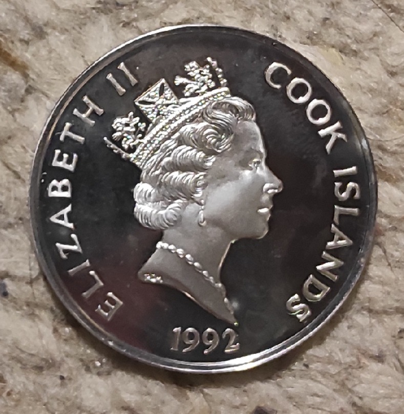  Cook Island 50 Dollar 1992, SILBER, 500. Jubiläum - Entdeckung von Amerika, Giovanni da Verrazano   
