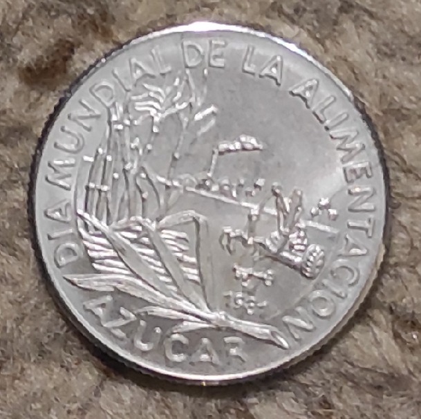  Kuba 5 Pesos 1981, SILBER, Welternährungstag - Zuckerrohr   
