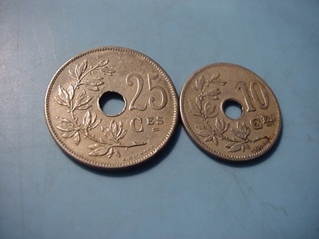 Belgien 25 C 1909 u.10 C.1904