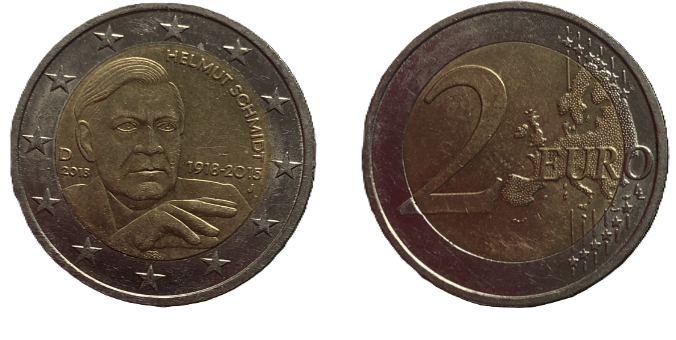  2.2 - 2 Euro Deutschland - 2018 - Helmut Schmidt   