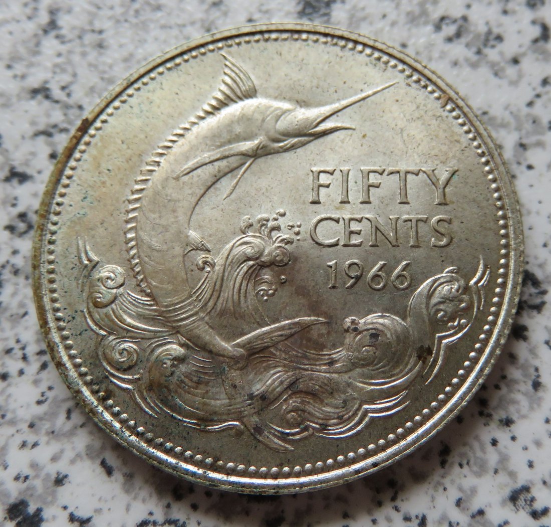  Bahamas 50 Cents 1966   