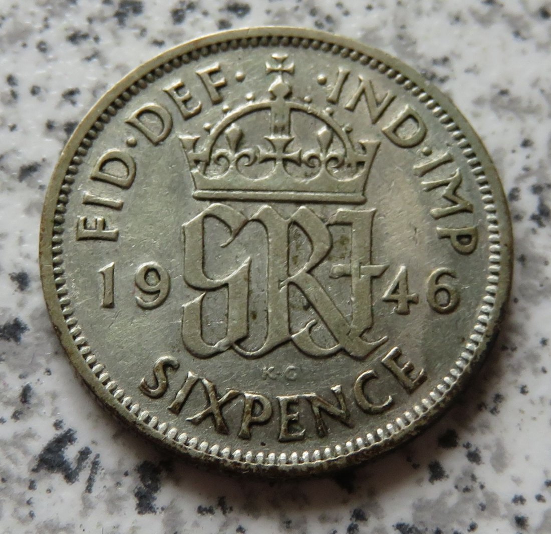  Großbritannien 6 Pence 1946   