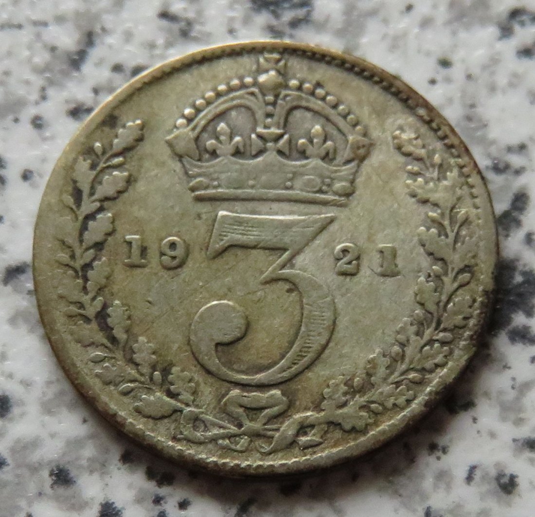  Großbritannien 3 Pence 1921   