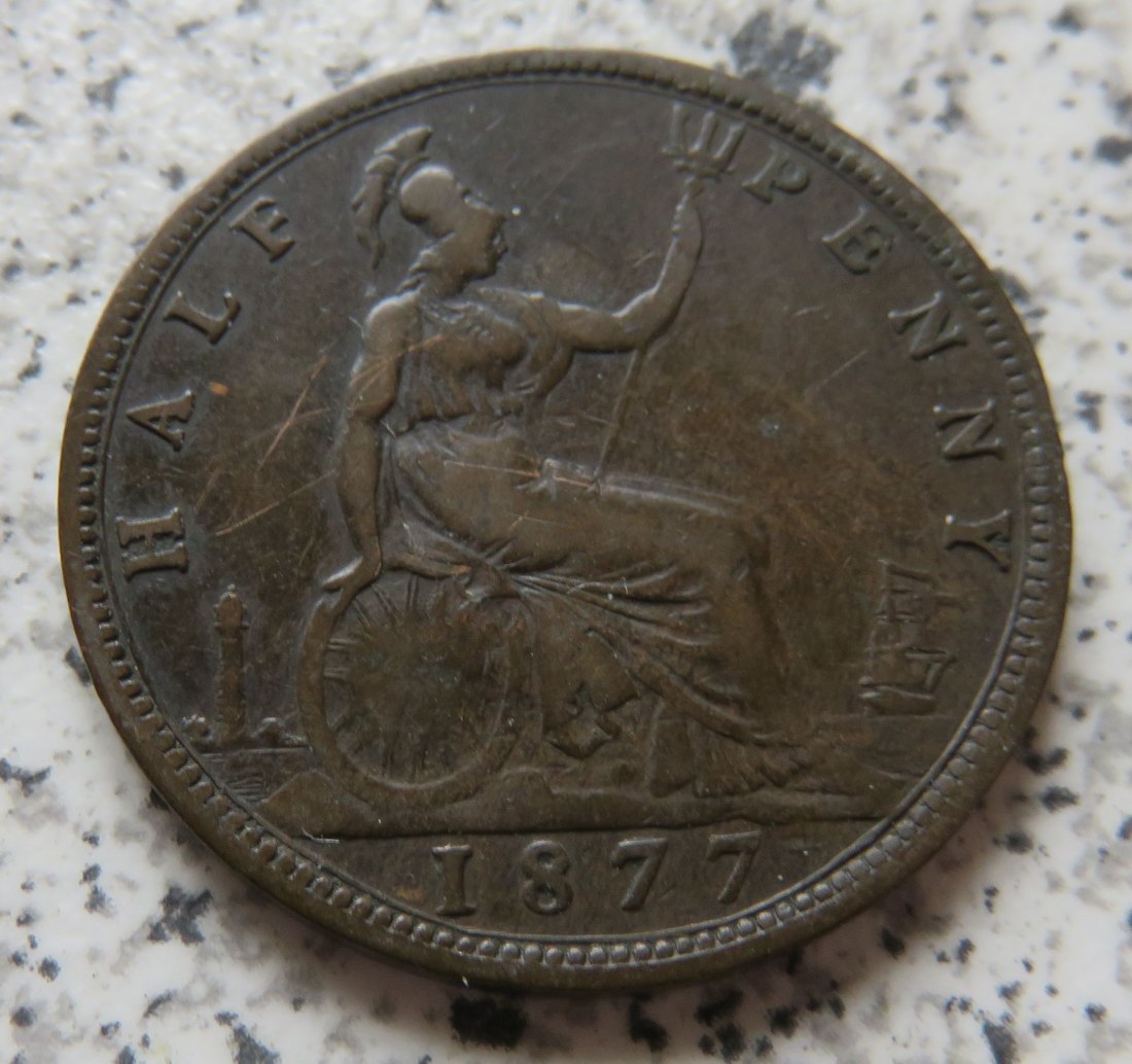  Großbritannien 1/2 Penny 1877   