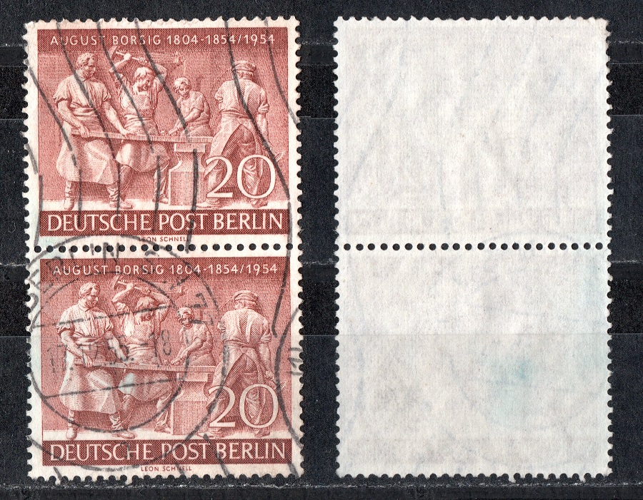  Berlin(West) 1954 Mi.125 Paar/ Echt Gelaufen/ Top Stempel   