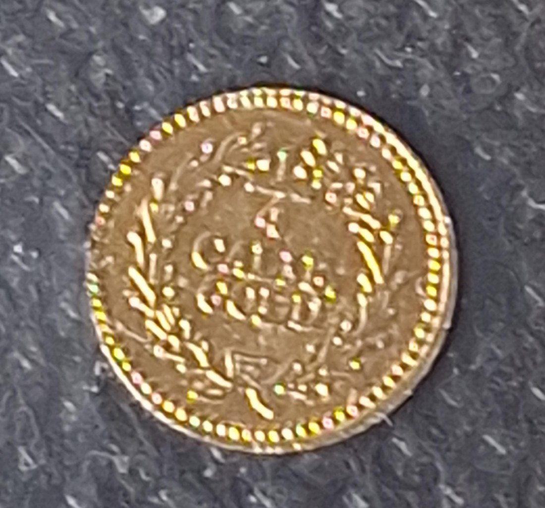  1/4 Dollar Calif. Gold, USA: Nachprägung - Spielgeld - Mümzkopie   