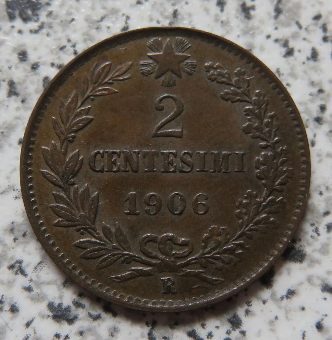  Italien 2 Centesimi 1906   