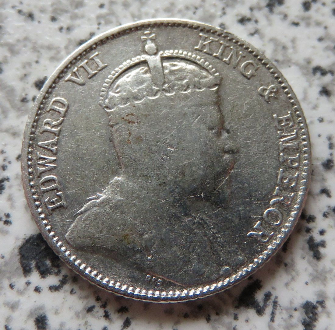  Straits Settlements 10 Cents 1910   