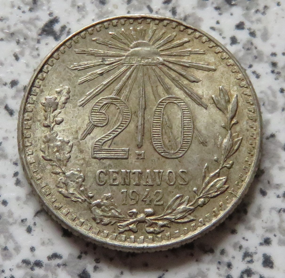  Mexiko 20 Centavos 1942   