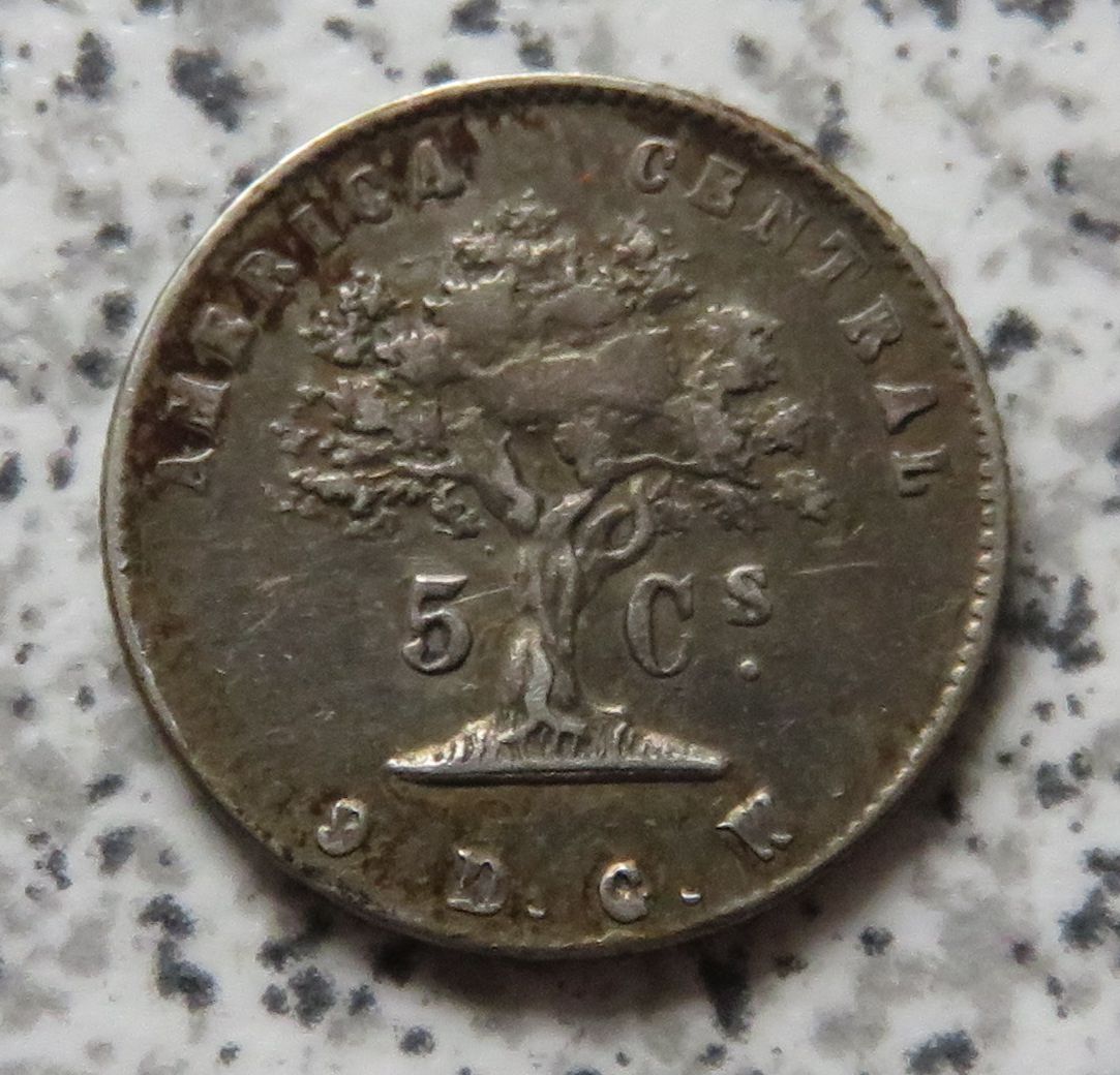  Costa Rica 5 Centavos 1875   
