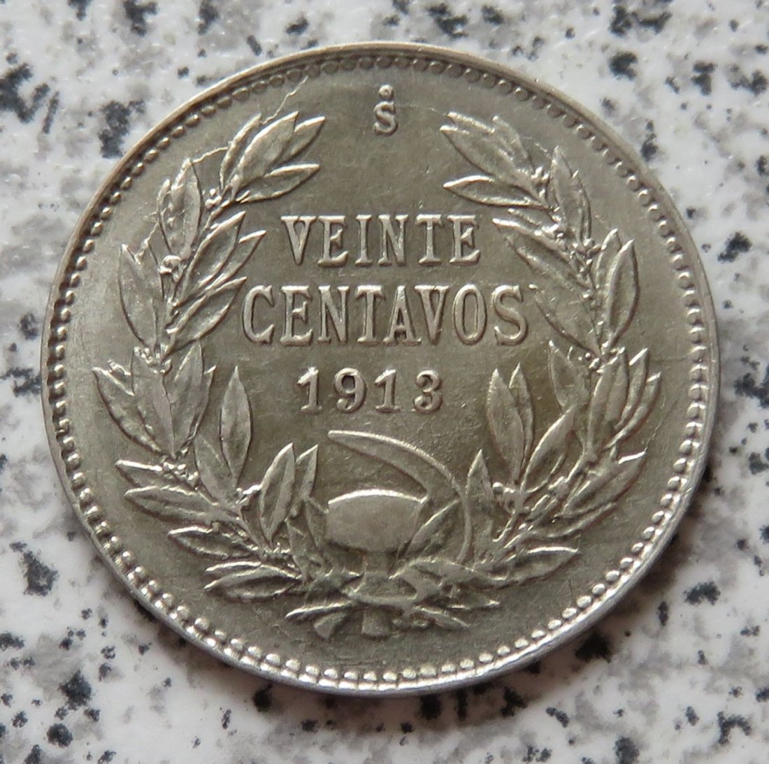  Chile 20 Centavos 1913   