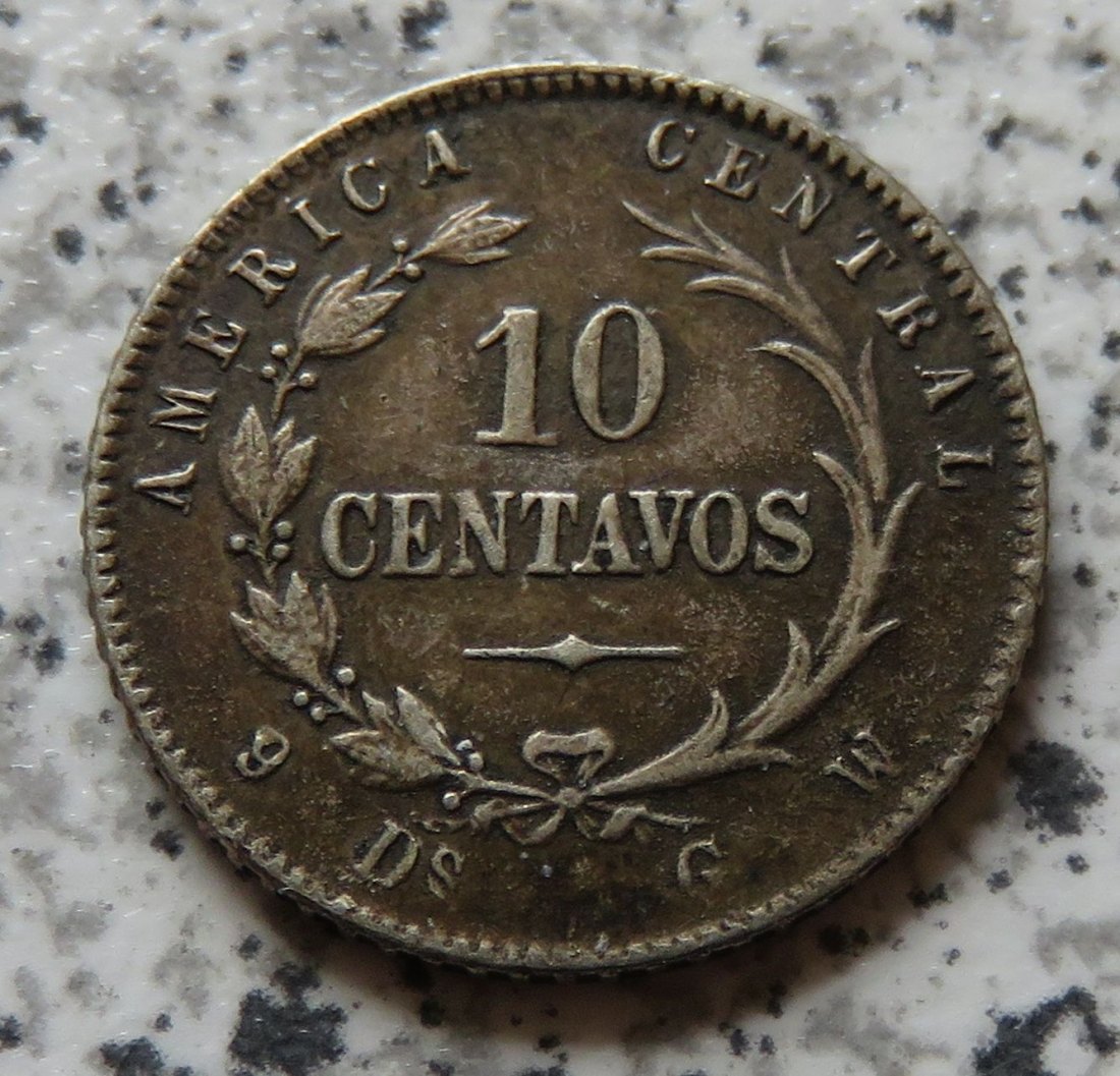  Costa Rica 10 Centavos 1887   