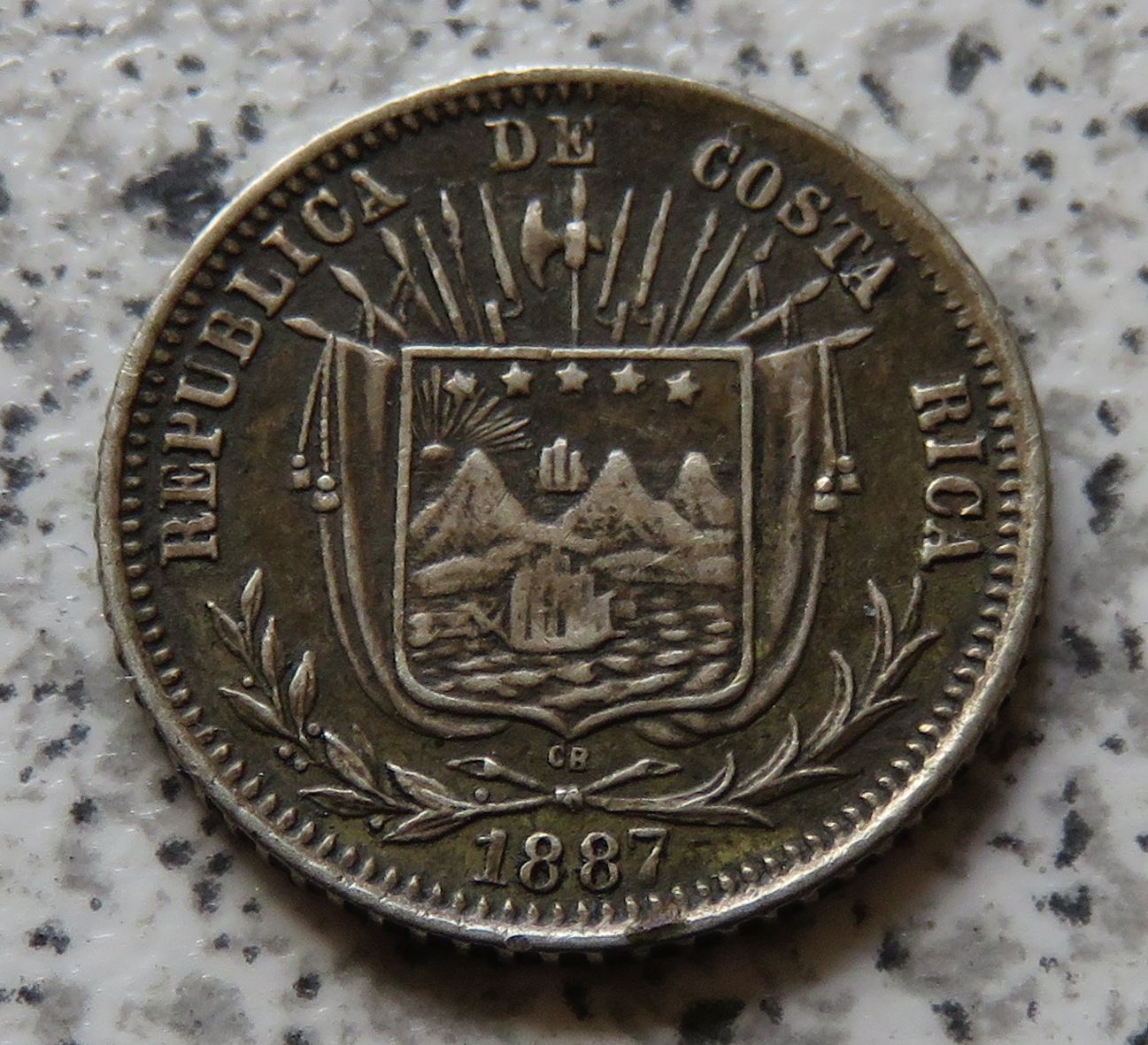  Costa Rica 10 Centavos 1887   