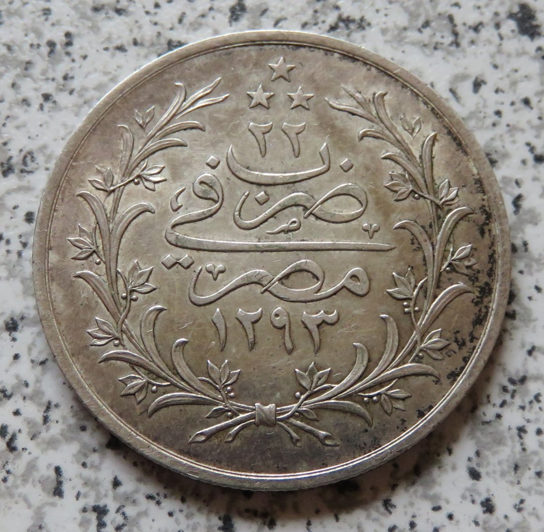  Ägypten 10 Qirsh AH1293/22 / Ägypten 10 Qirsh 1896   