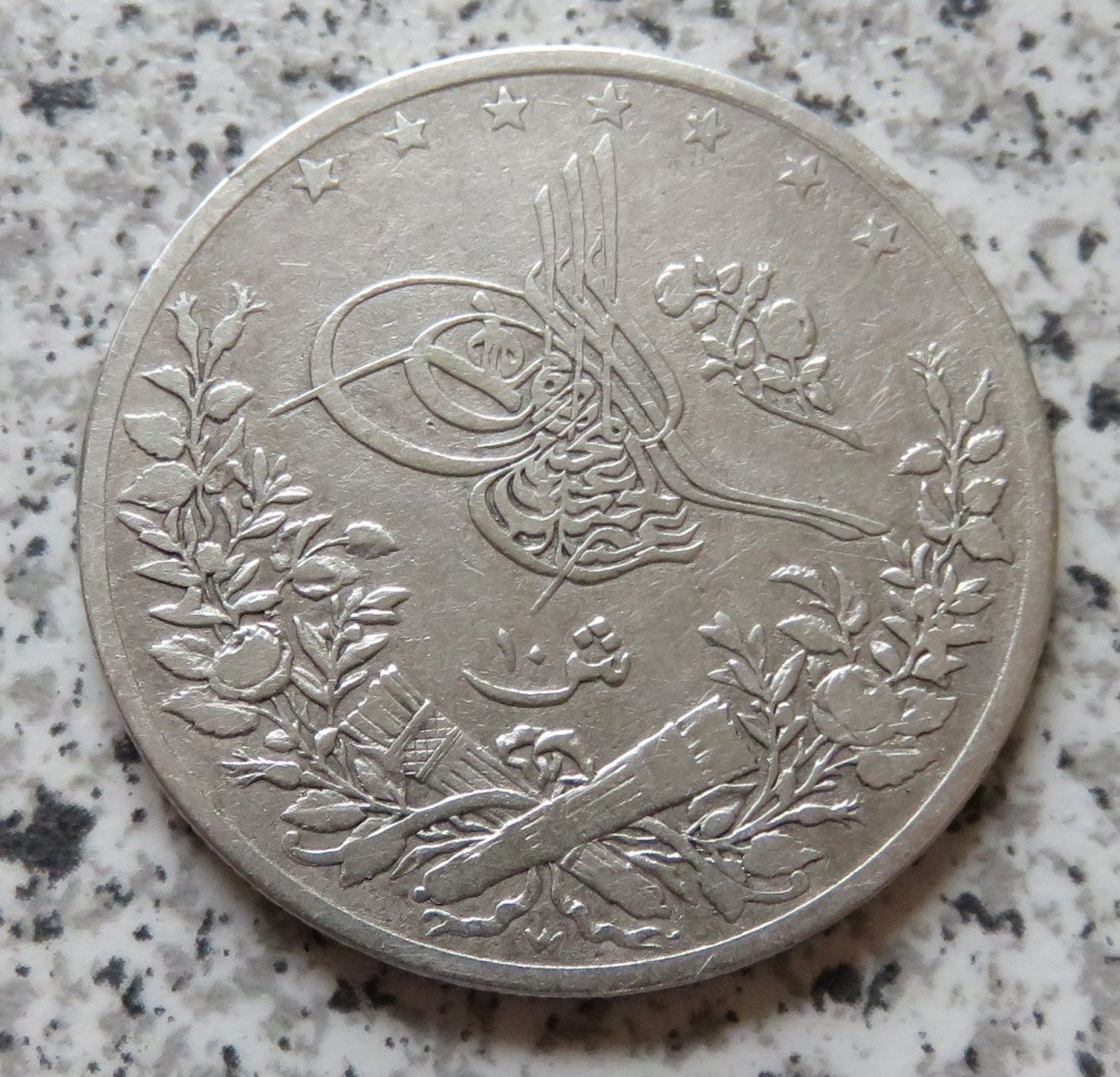  Ägypten 10 Qirsh AH1293/11 / Ägypten 10 Qirsh 1885   