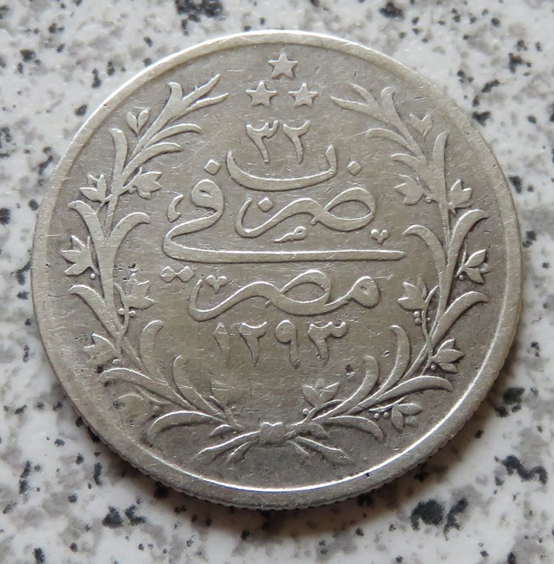  Ägypten 5 Qirsh AH1293/32 / Ägypten 5 Qirsh 1906 H   
