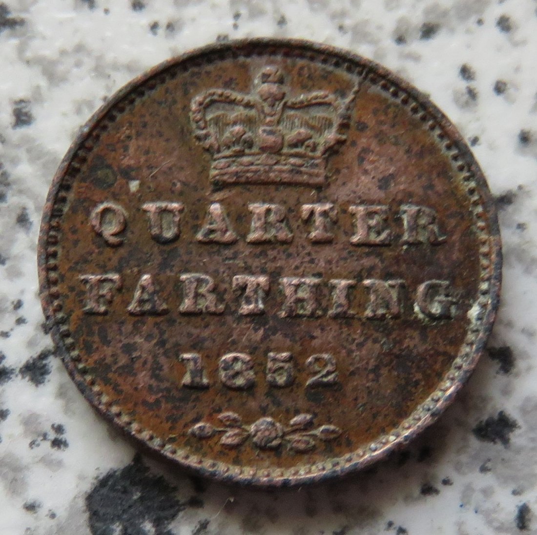  Großbritannien Quarter Farthing 1852 / Großbritannien 1/4 Farthing 1852, selten   