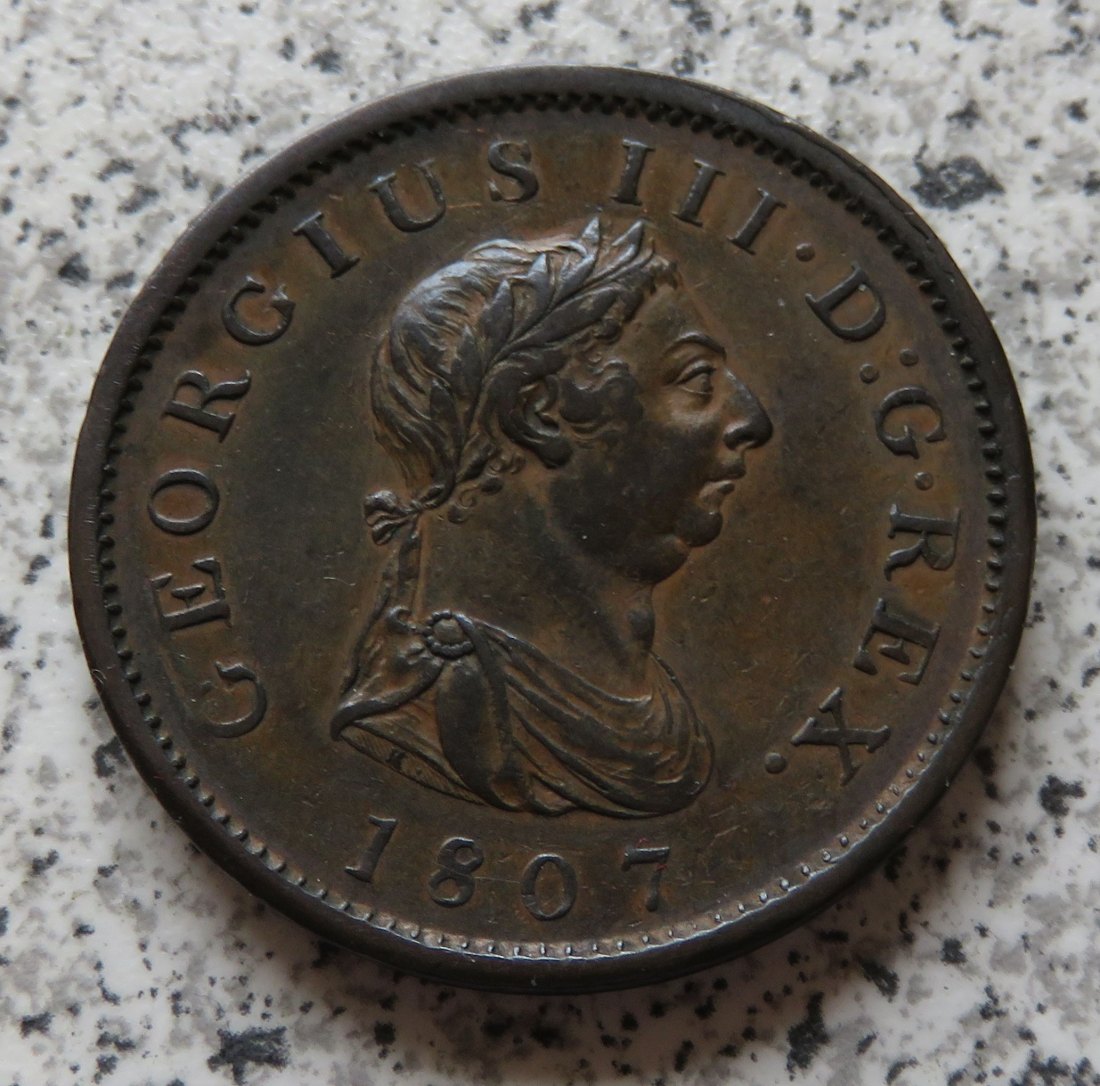  Großbritannien One Penny 1807 / Großbritannien 1 Penny 1807, besser   