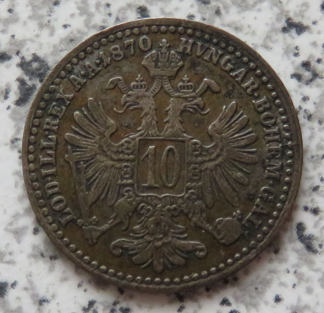  Österreich 10 kreuzer 1870   