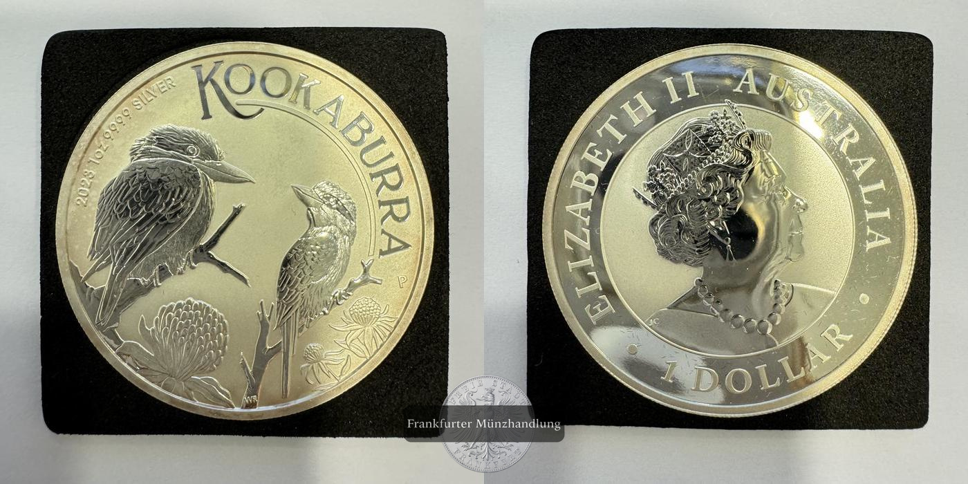  Australien  1 Dollar 2023  Kookaburra  FM-Frankfurt KM#4536 Feinsilber: 31,06g   