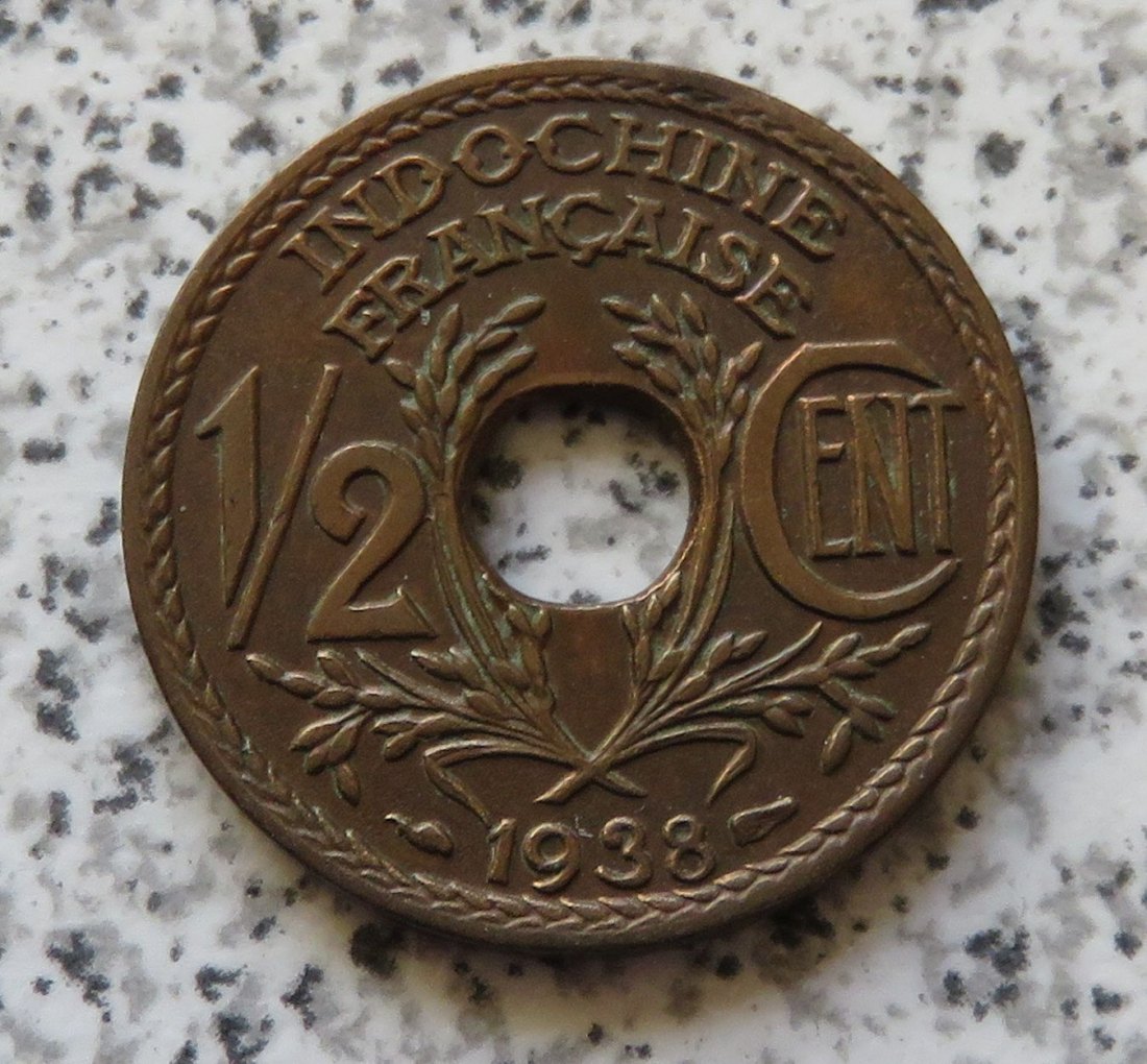  Französisch Indo-China 1/2 Cent 1938   