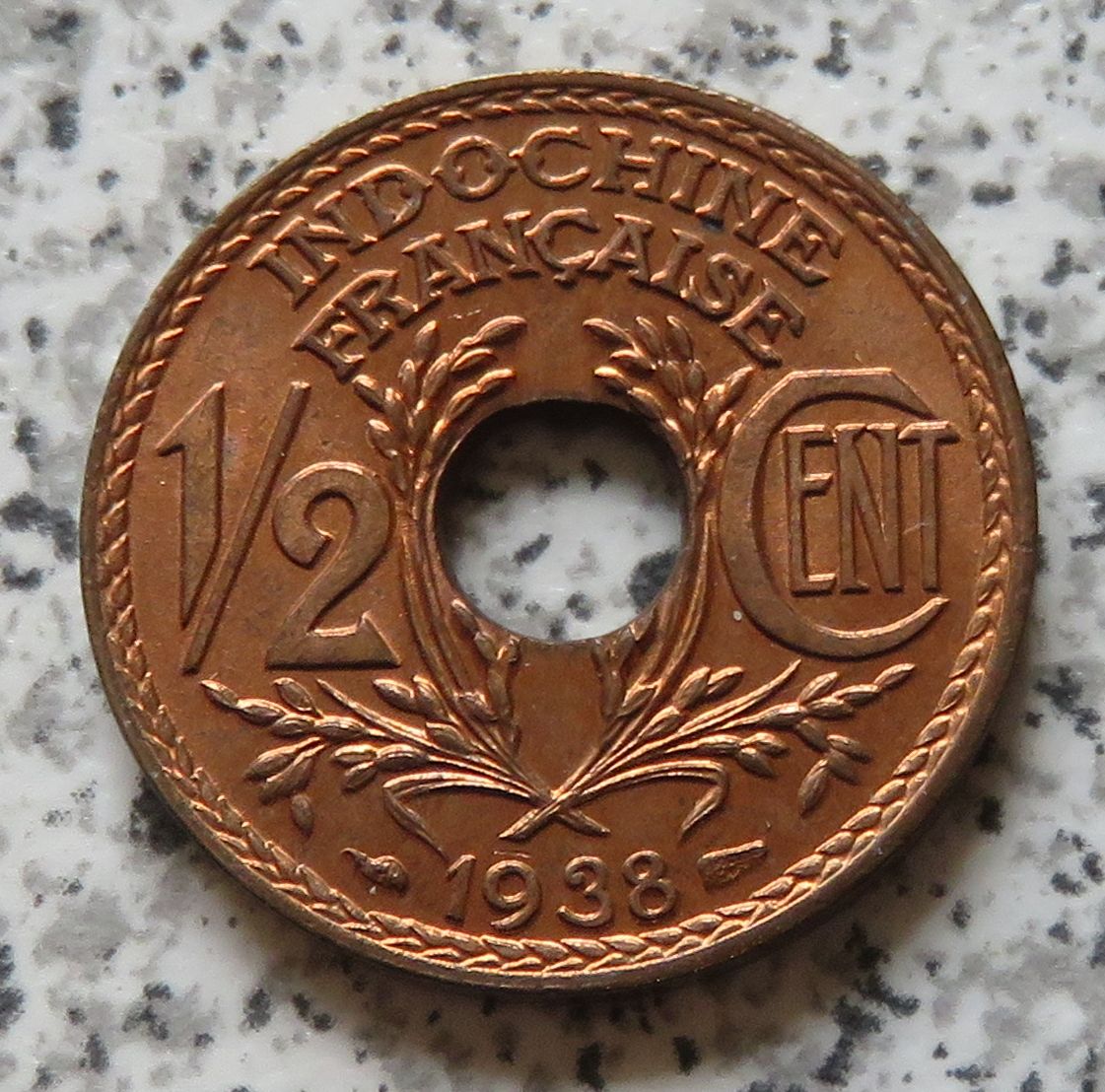  Französisch Indo-China 1/2 Cent 1938   