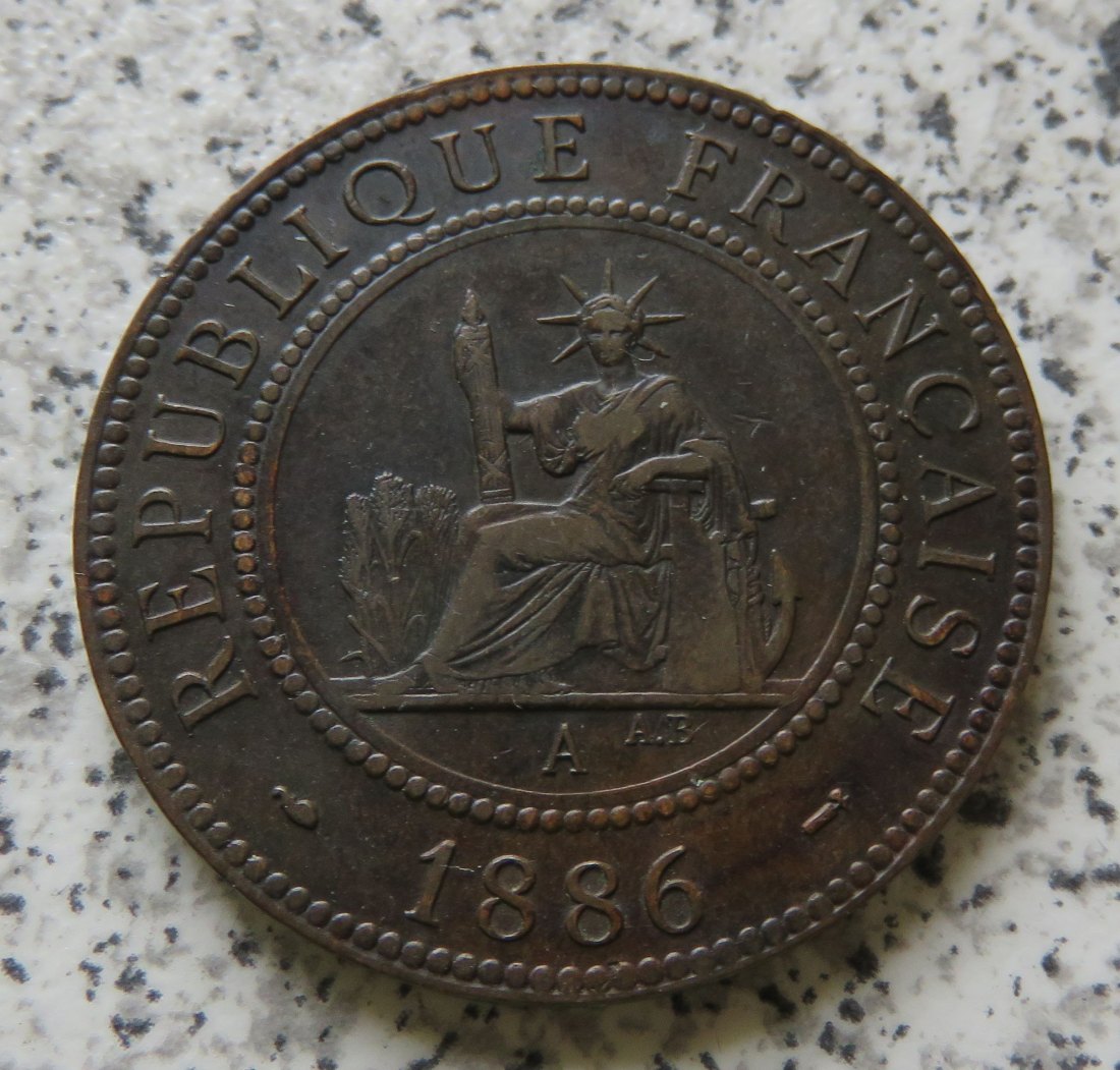  Französisch Indo-China 1 Cent 1886 A   