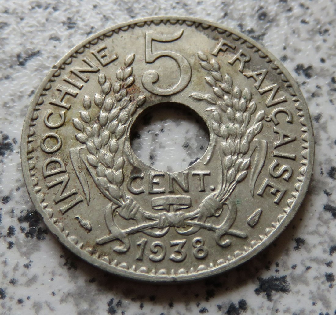  Französisch Indo-China 5 Cents 1938   