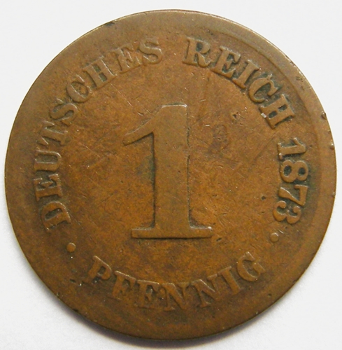  Kaiserreich, 1 Pfennig 1873 A   