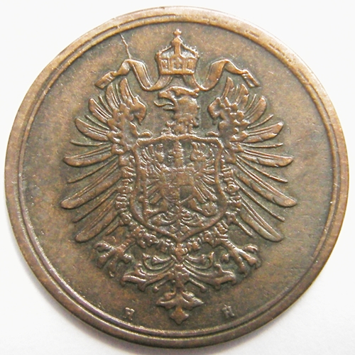  Kaiserreich, 1 Pfennig 1874 H   