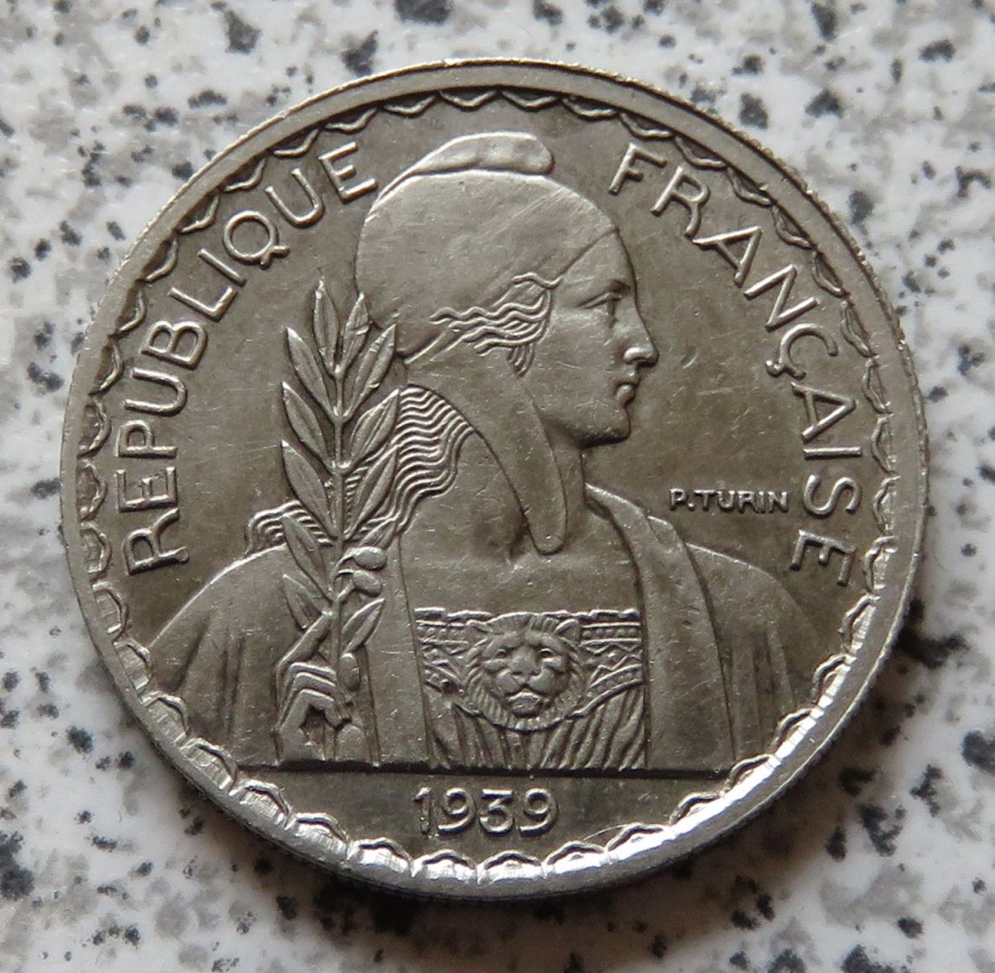  Französisch Indo-China 20 Cents 1939, magnetisch, Sicherheitsrand   