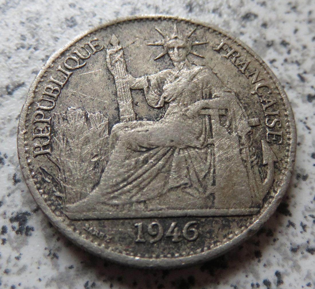  Französisch Indo-China 50 Cents 1946   