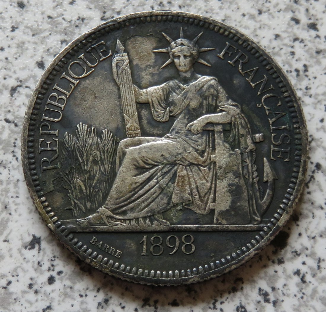 Französisch Indo-China 1 Piaster 1898   