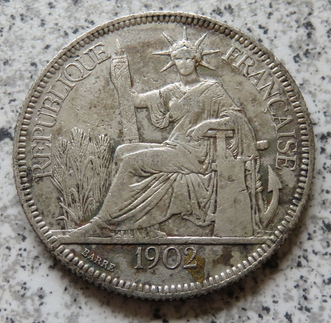  Französisch Indo-China 1 Piaster 1902   
