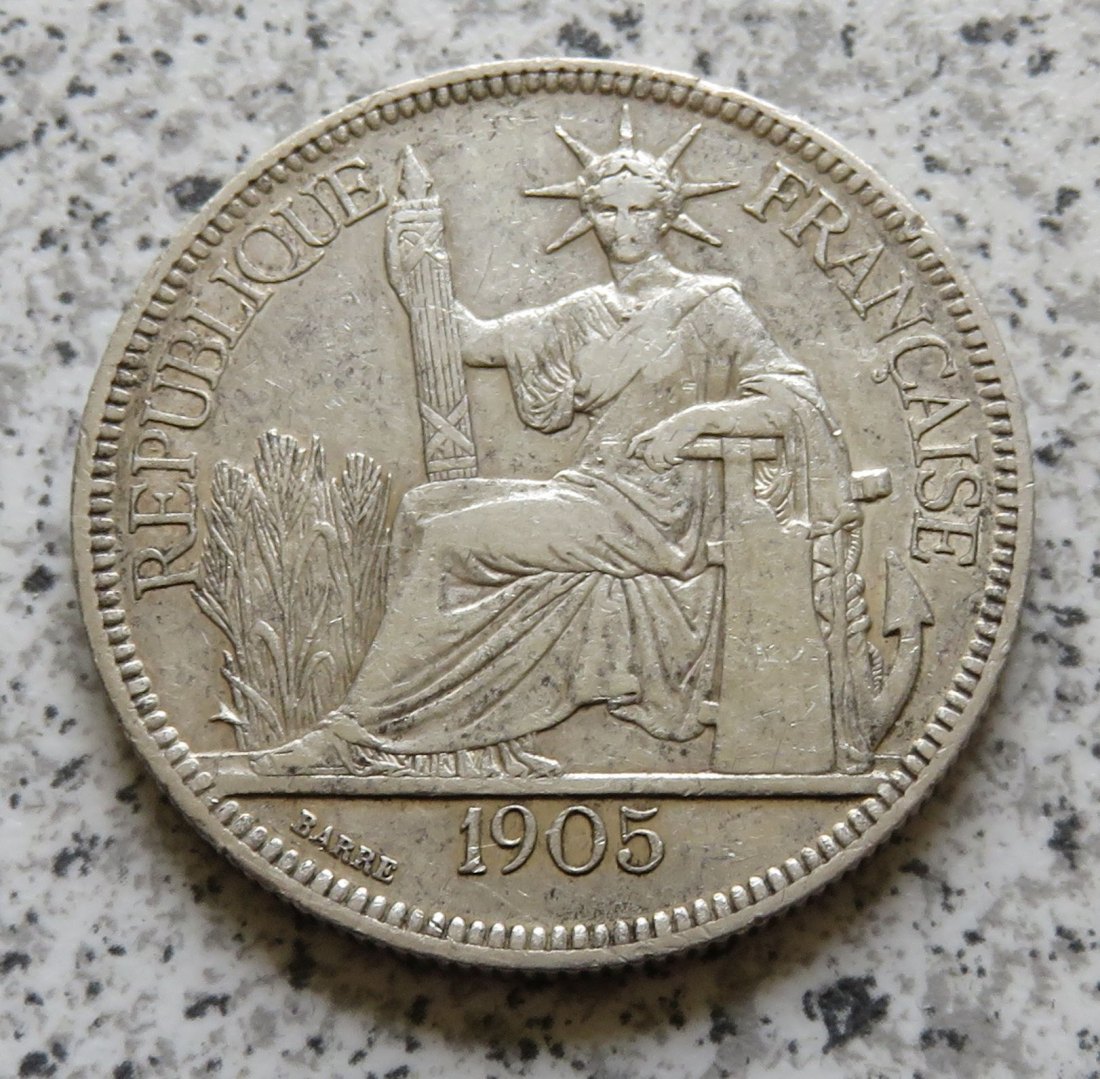  Französisch Indo-China 1 Piaster 1905   