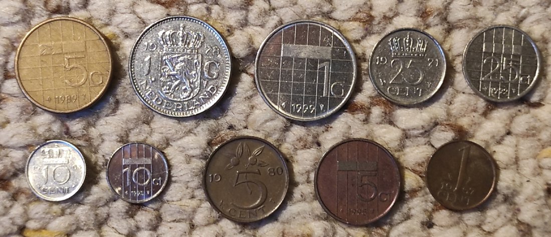  Set 044: Niederlande Münzlot mit 10 verschiedenen Münzen   