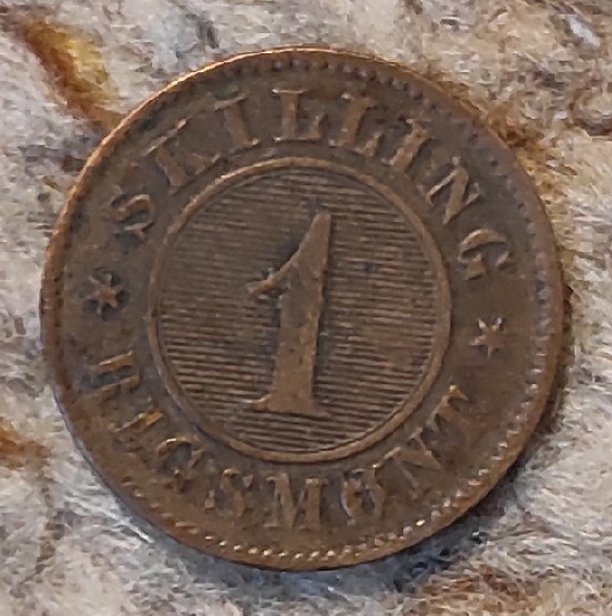  Dänemark 1 Skilling 1856   