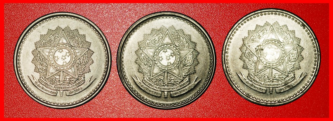  Ⰺ SOUTHERN CROSS:BRAZIL★50 CENTAVOS 1986, 1987, 1988 COMPLETE SET! DIES I,II★LOW START ★ NO RESERVE!   