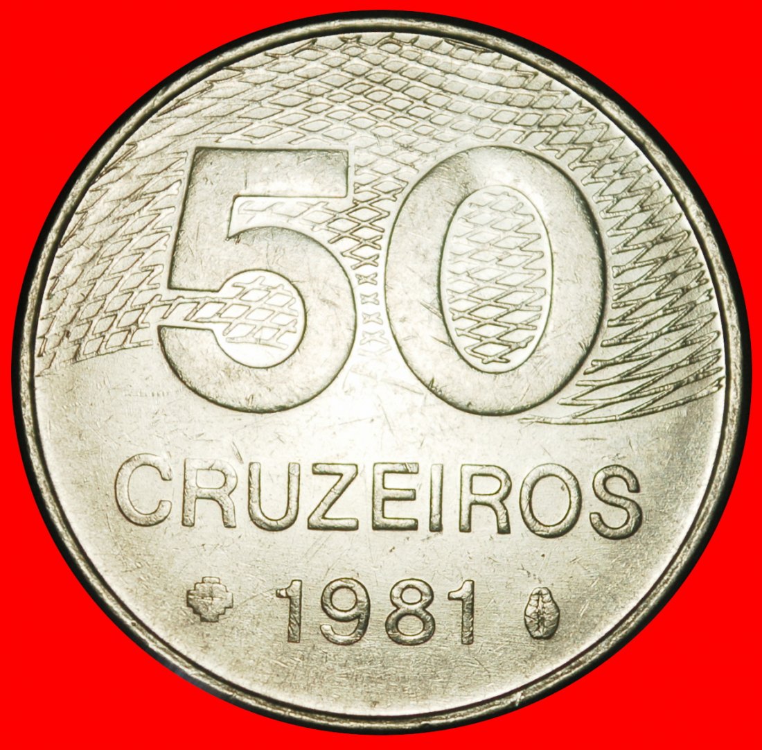 Ⰺ MAP (1981-1986): BRAZIL ★ 50 CRUZEIROS 1981! DIE I! ★LOW START ★ NO RESERVE!