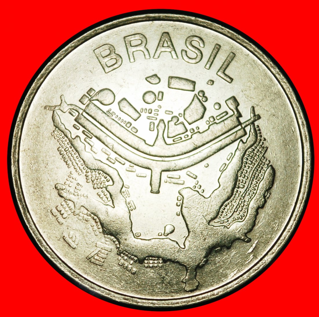  Ⰺ MAP (1981-1986): BRAZIL ★ 50 CRUZEIROS 1981! DIE I! ★LOW START ★ NO RESERVE!   