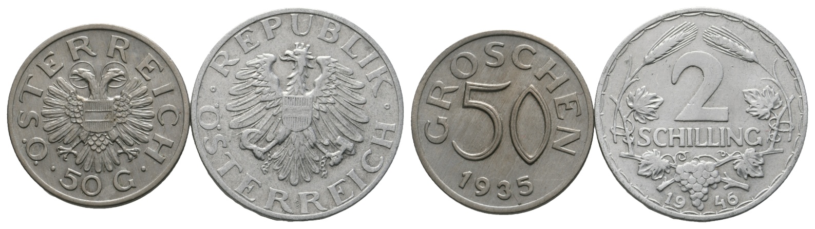  Österreich; 2 Kleinmünzen   