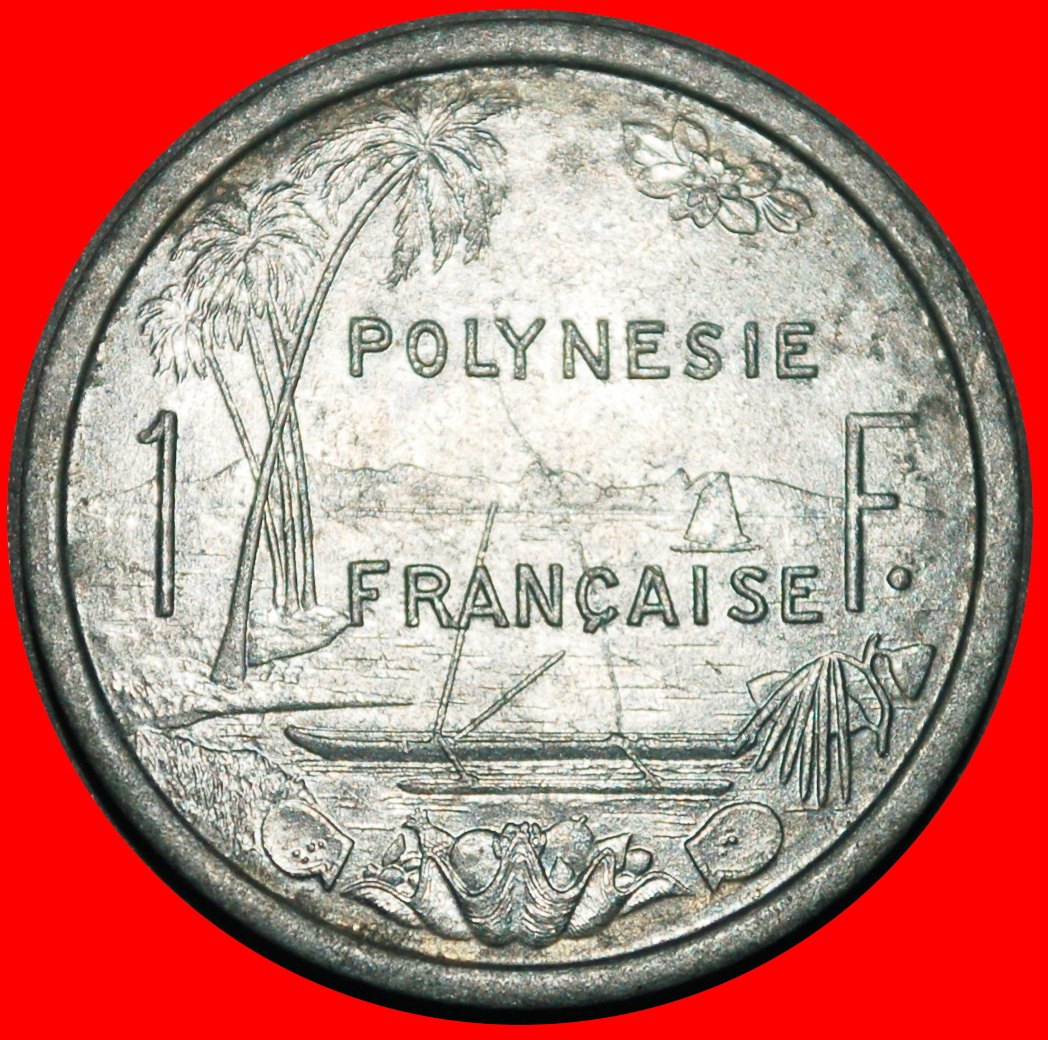 Ⰺ FRANCE SHIPS with IEOM (1973-2020): FRENCH POLYNESIA ★ 1 FRANC 1979 TYPE I★LOW START ★ NO RESERVE!
