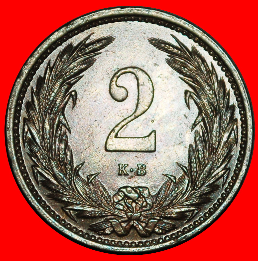 Ⰺ STEPHANSKRONE (1892-1915): UNGARN ★ 2 FILLER 1914! WUNDERBARER ZUSTAND! ★OHNE VORBEHALT