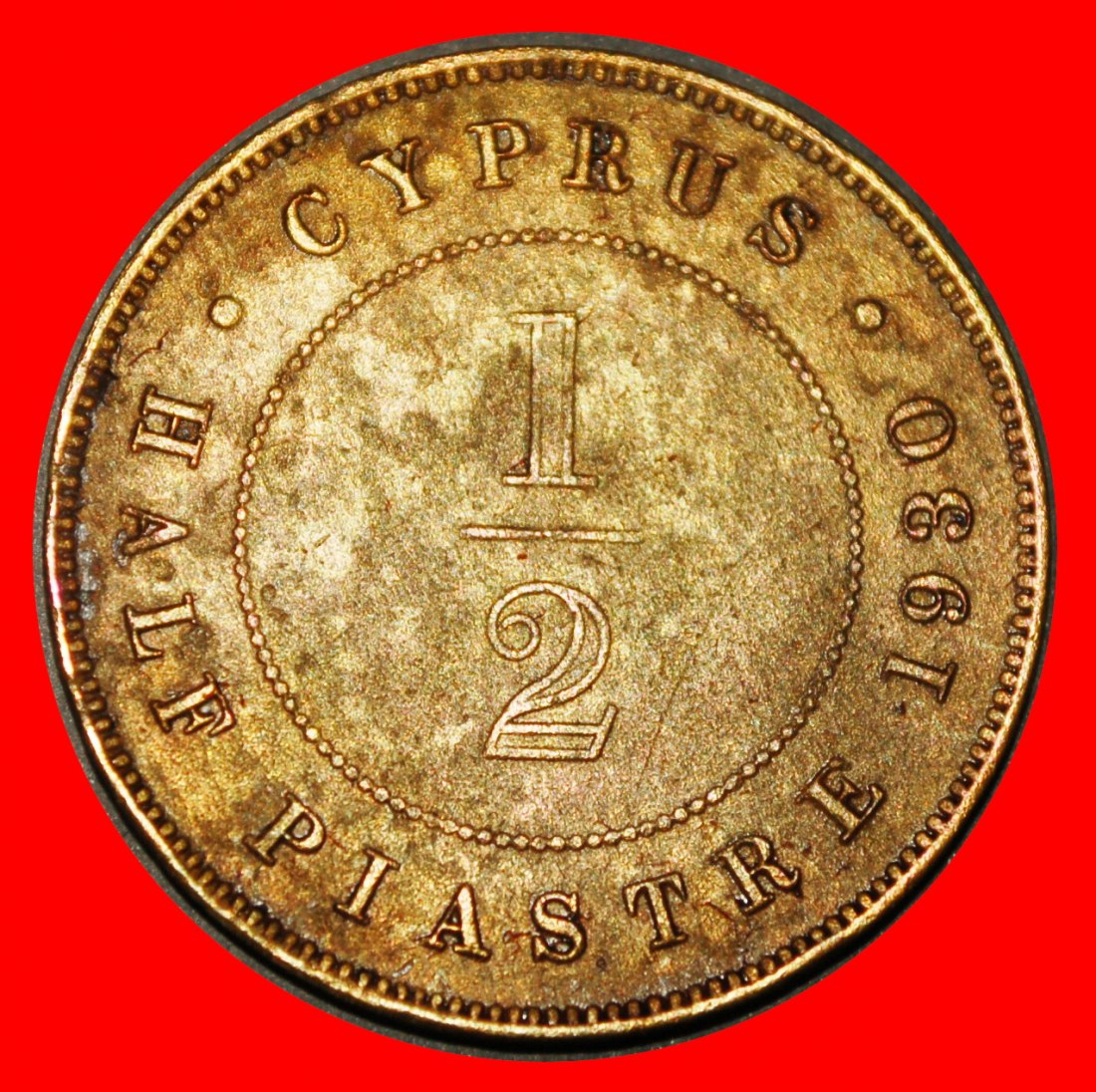 Ⰺ GROSSBRITANNIEN (1922-1931): ZYPERN ★ 1/2 PIASTRE 1930! SELTEN! ★OHNE VORBEHALT