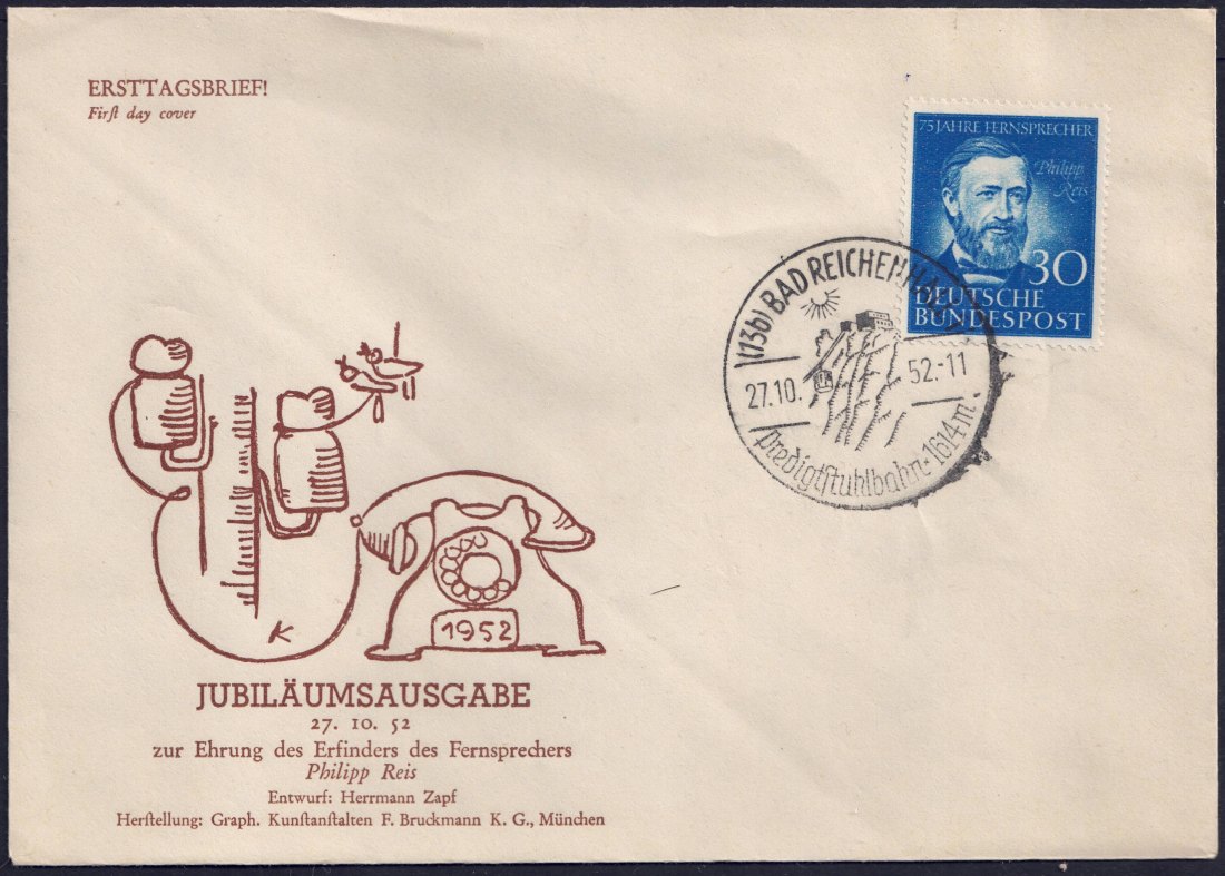  BUND Nr 161 auf FDC Schmuckbrief Michel 90€ Top   