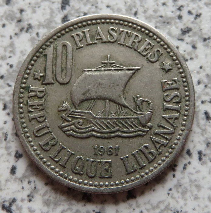  Libanon 10 Piaster 1961   