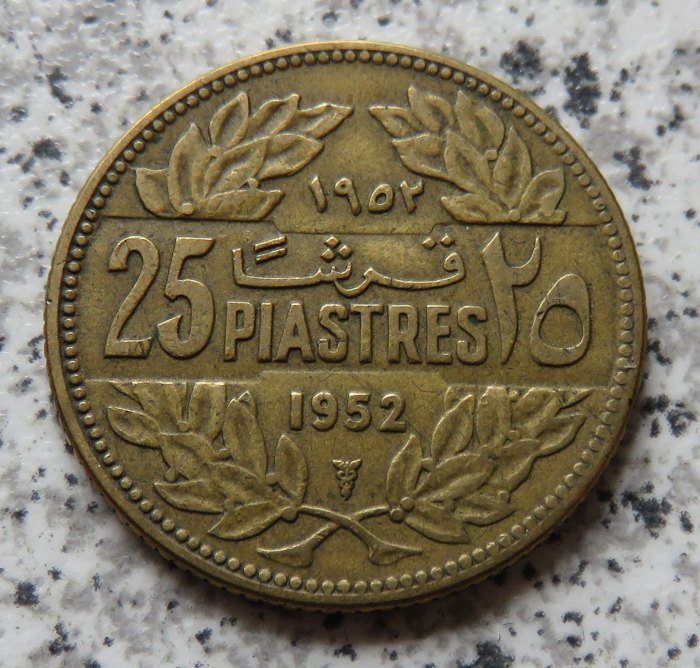  Libanon 25 Piaster 1952   