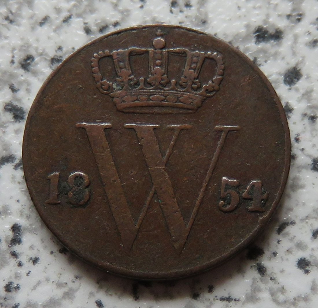  Niederlande 1/2 Cent 1854   