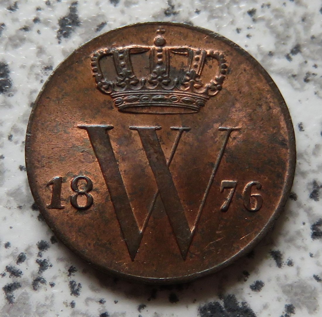 Niederlande 1/2 Cent 1876, Erhaltung   